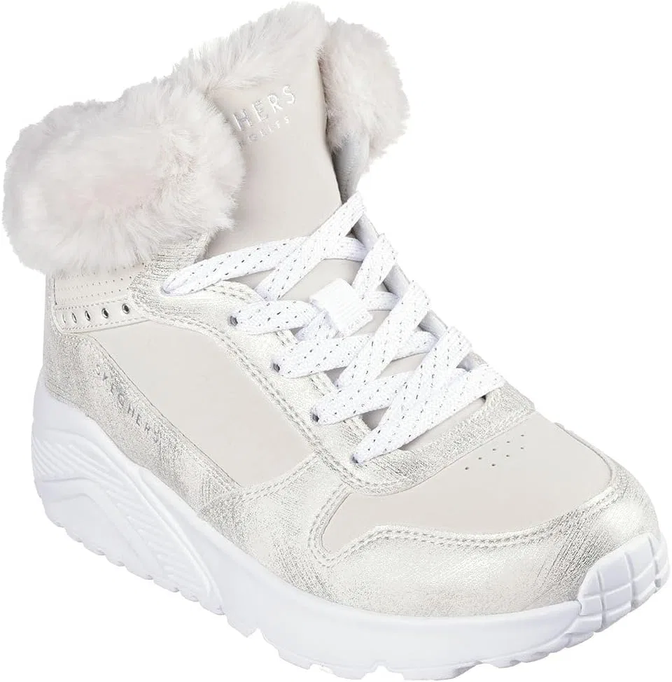 Детские кроссовки для девочек UNO Lite Comfurt Collar Skechers, Natural — фото 4