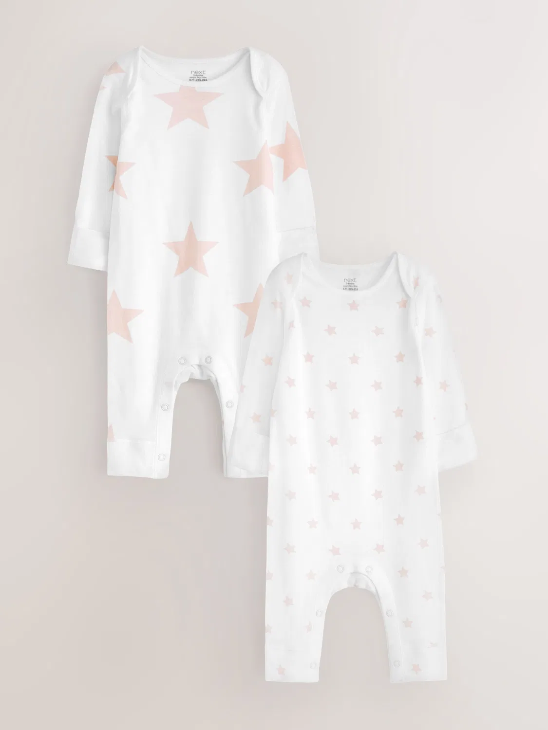 Комплект боди-слипов для новорожденных Next, 2 шт., Pink Star