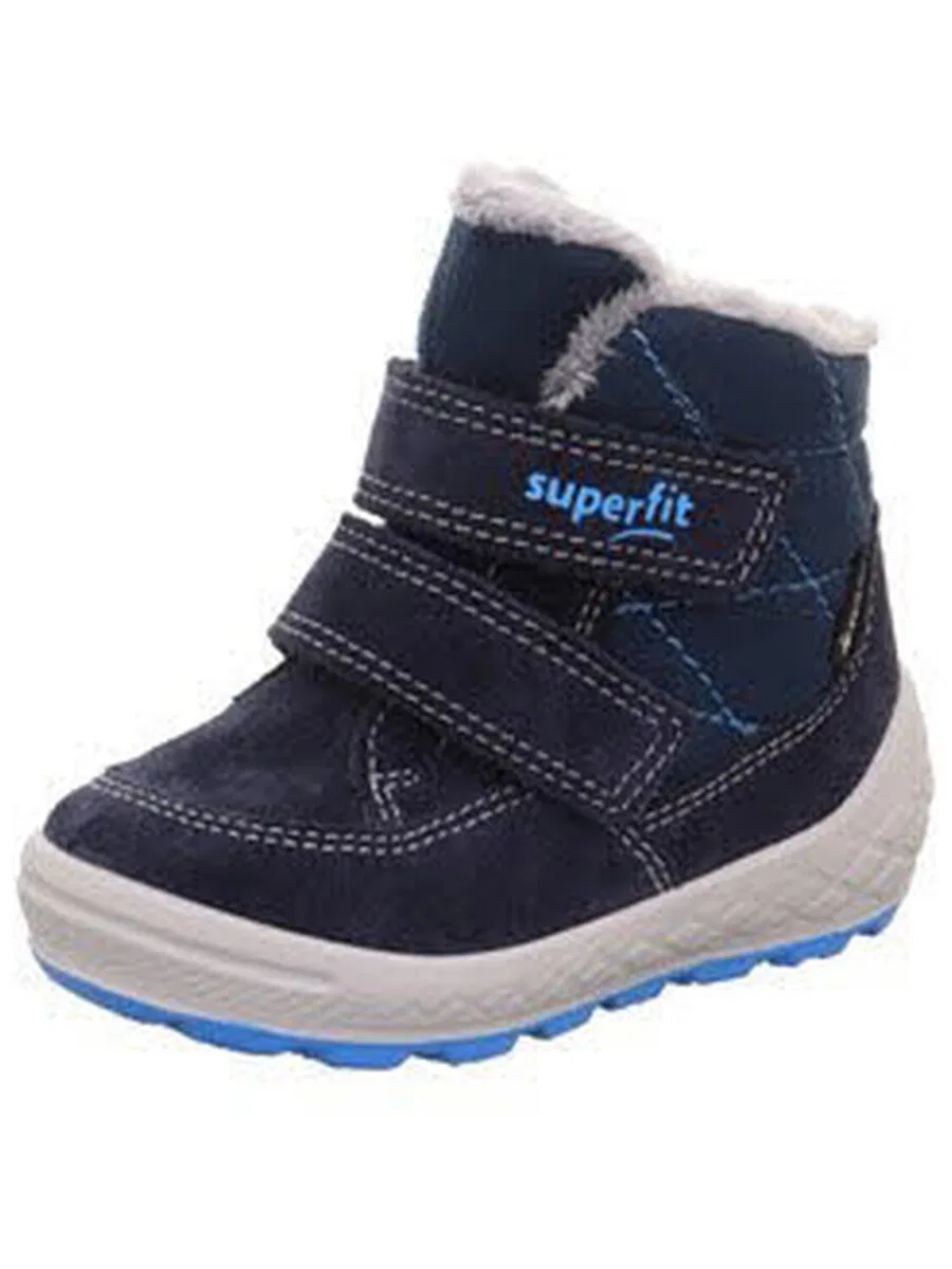 Ботинки SUPERFIT 'Stiefel Jungen 1-106314-8000 Leder-Mix in blau' синего цвета