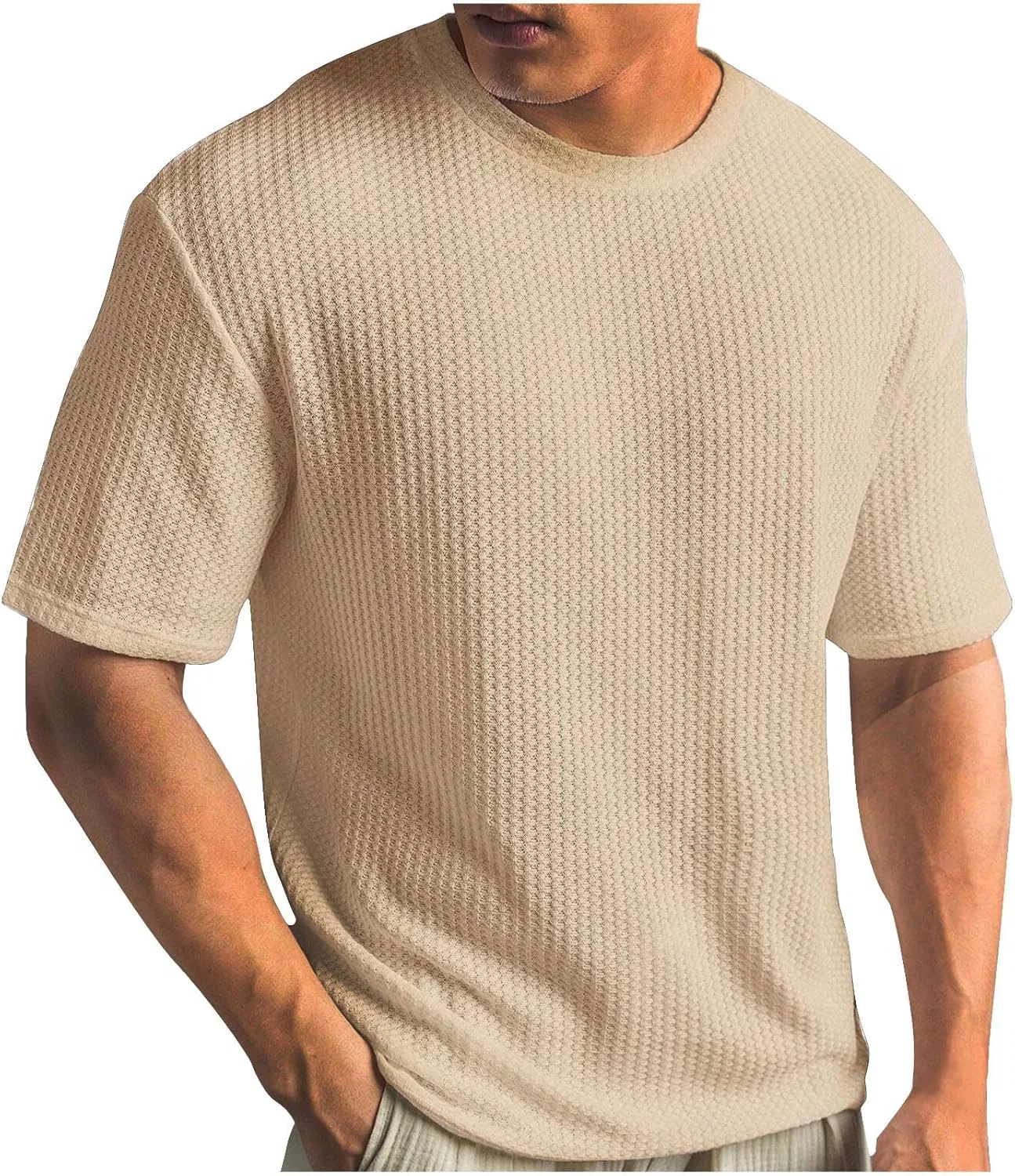 Мужская футболка с коротким рукавом Textured Pullover, Khaki