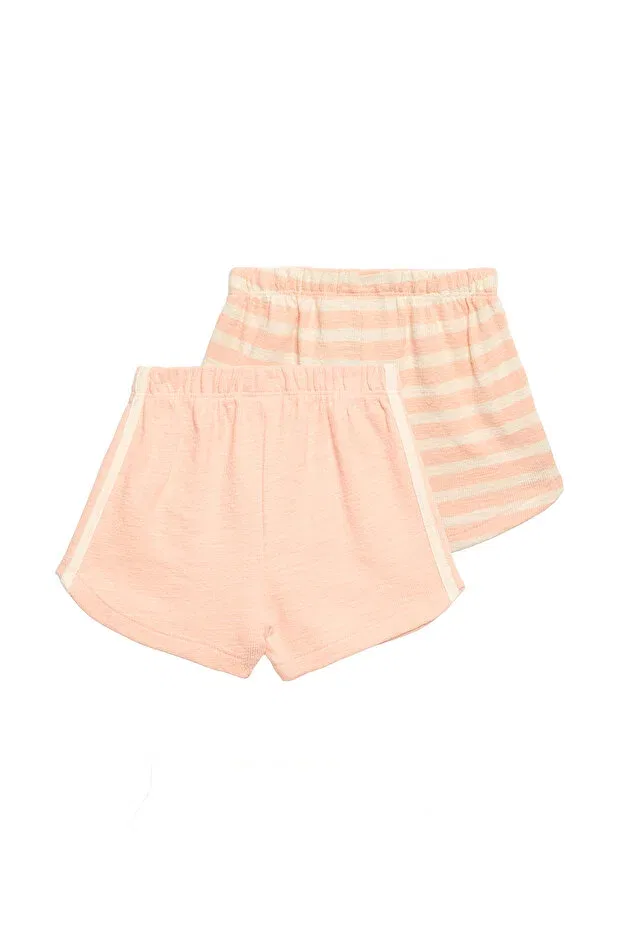 Детский комплект шорт для девочек хлопковый Marks & Spencer, Orange — фото 2