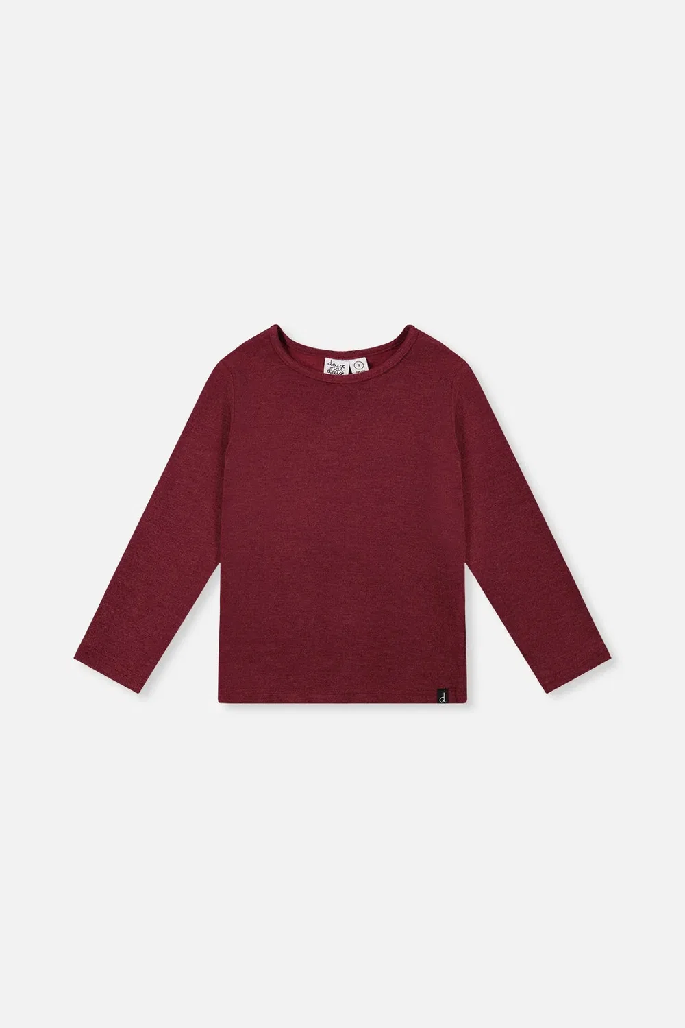 Детская кофта для девочек с длинным рукавом из рубчика Deux par Deux, Reddish-Brown