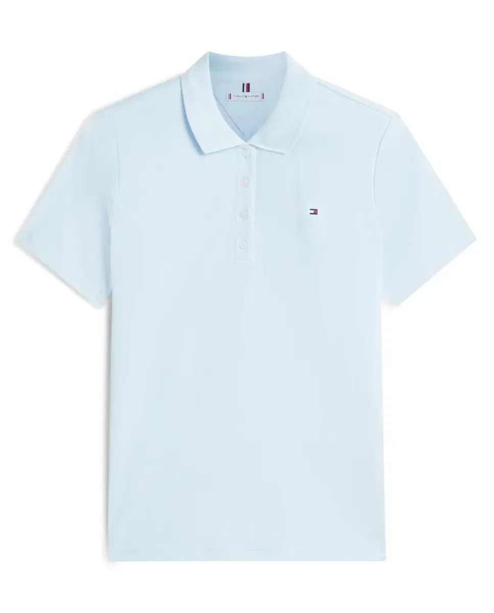 Женское поло с коротким рукавом Tommy Hilfiger, Azul Claro