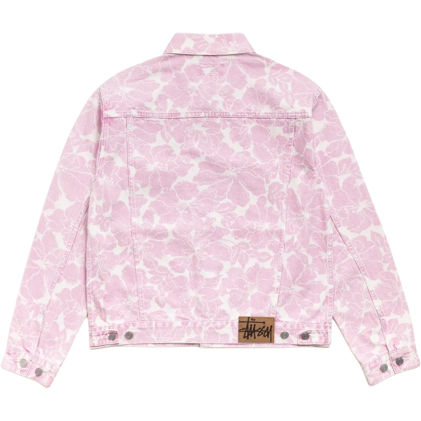 Детское джинсовое пальто с воротником-пиджачным Pink Stussy — фото 3