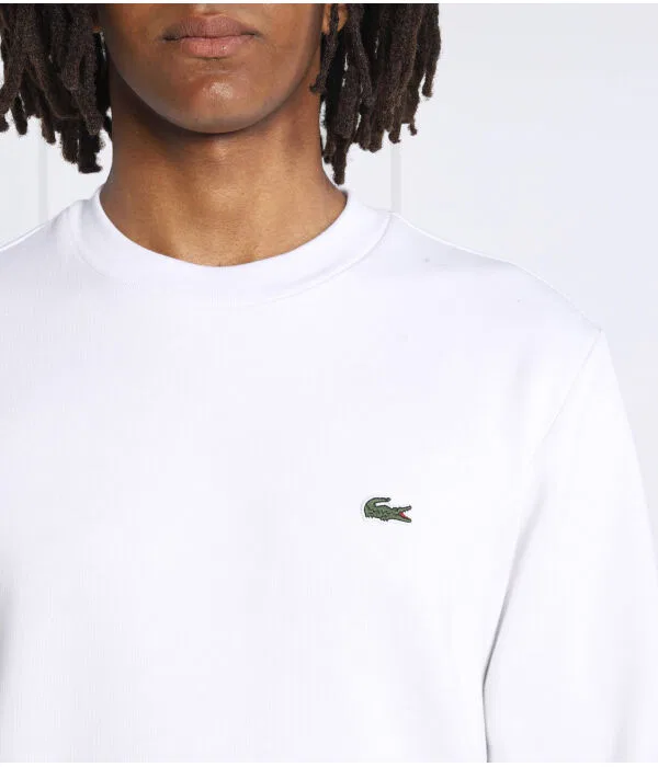 Мужской пуловер из футера Lacoste, белый — фото 4