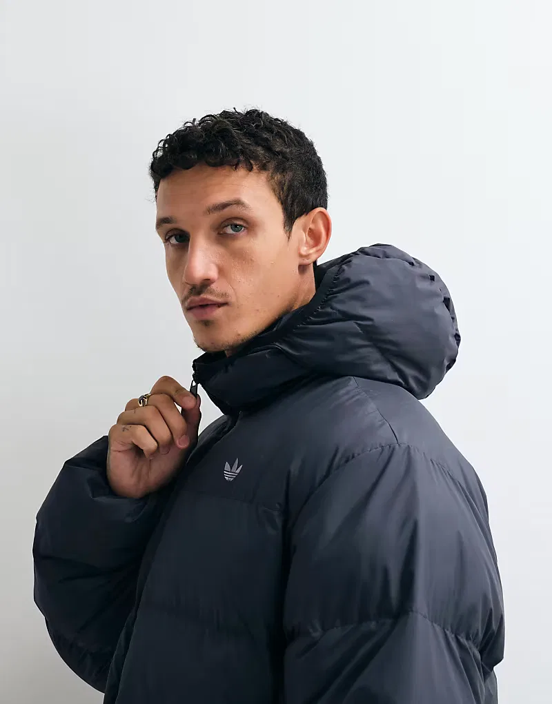 Куртка Adidas Originals Hooded regen, ночной серый — фото 2
