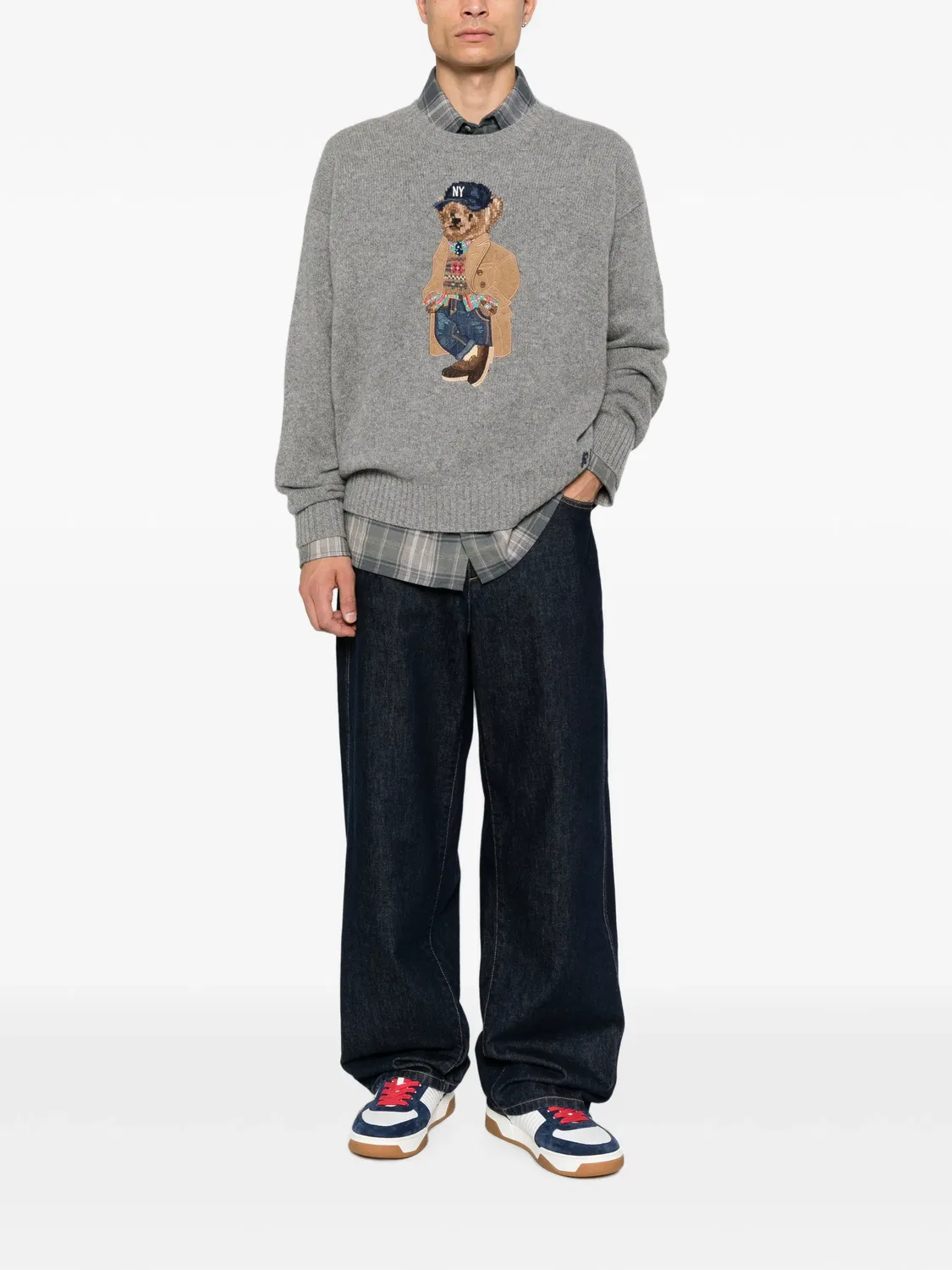 Polo Ralph Lauren Джемпер Polo Bear серый — фото 3