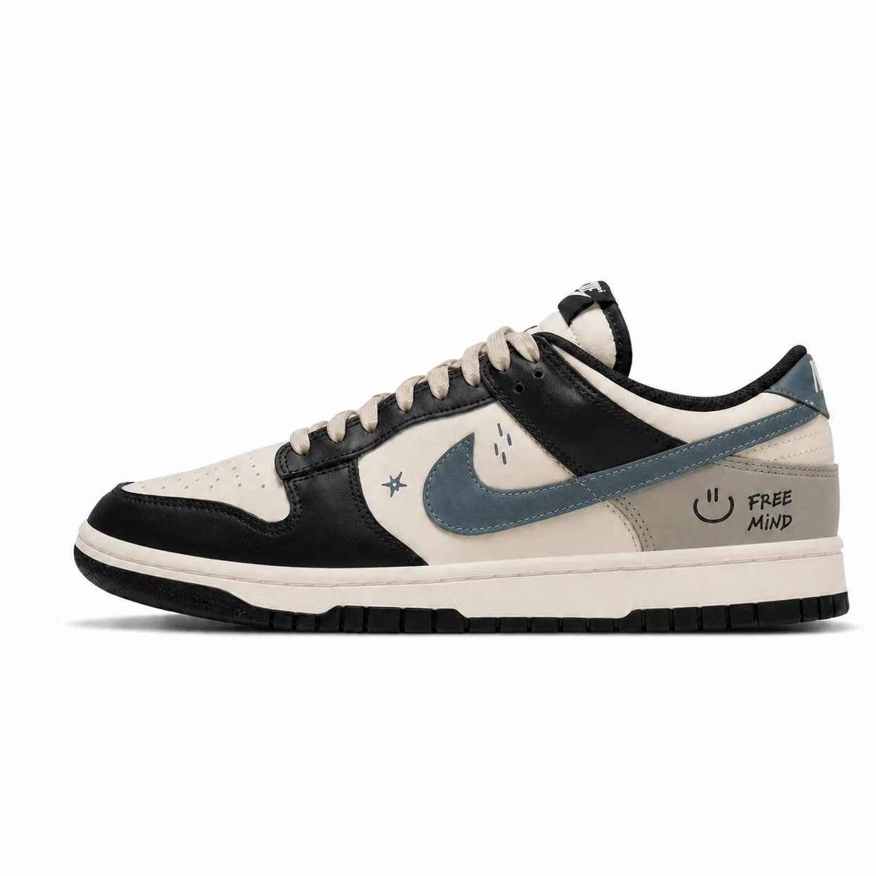 Детские скейтборд-кроссовки Nike Dunk Low Retro Panda White Black, Белый — фото 3
