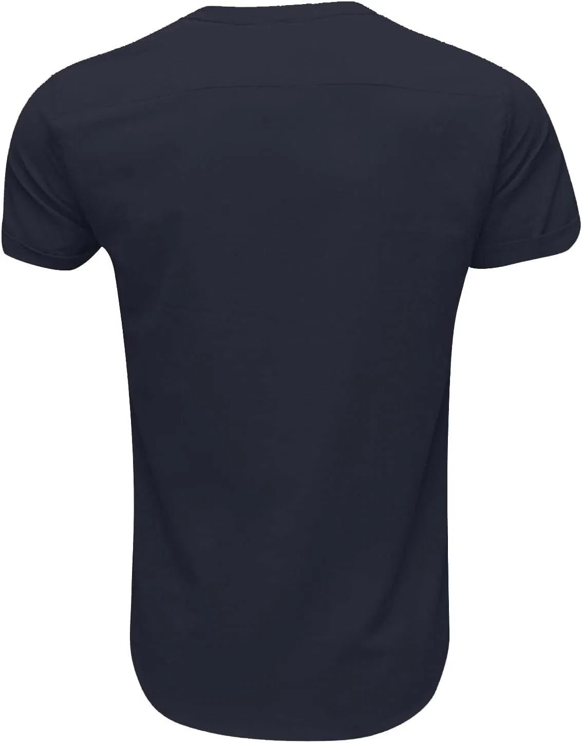 Мужская хлопковая футболка с пуговицами Henley, Dark Blue — фото 4