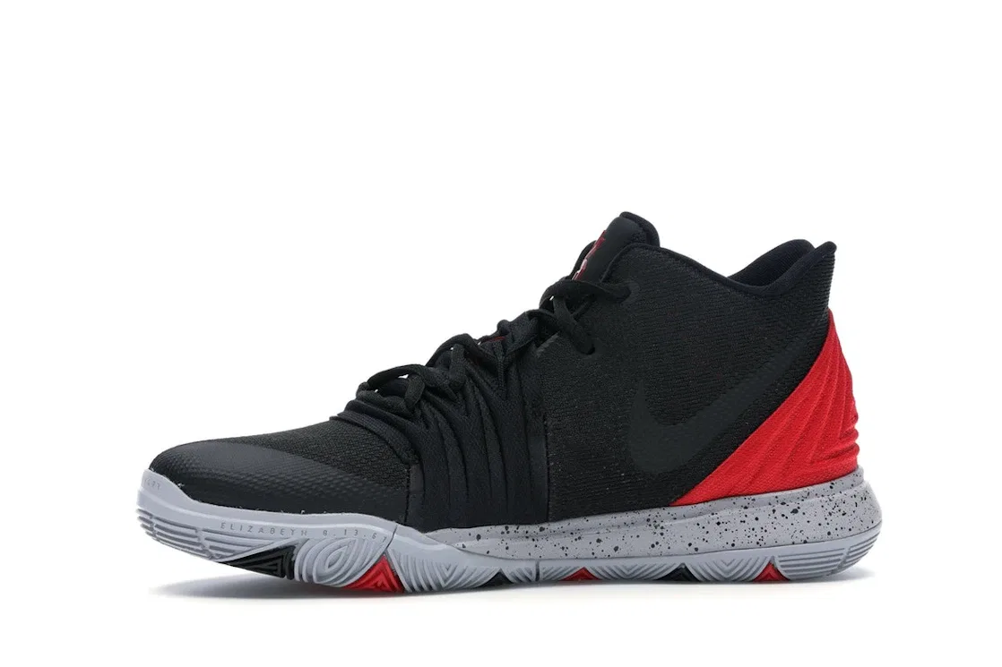 Детские кроссовки для мальчиков с принтом Nike Kyrie 5, University Red/Black-Pure Platinum — фото 3