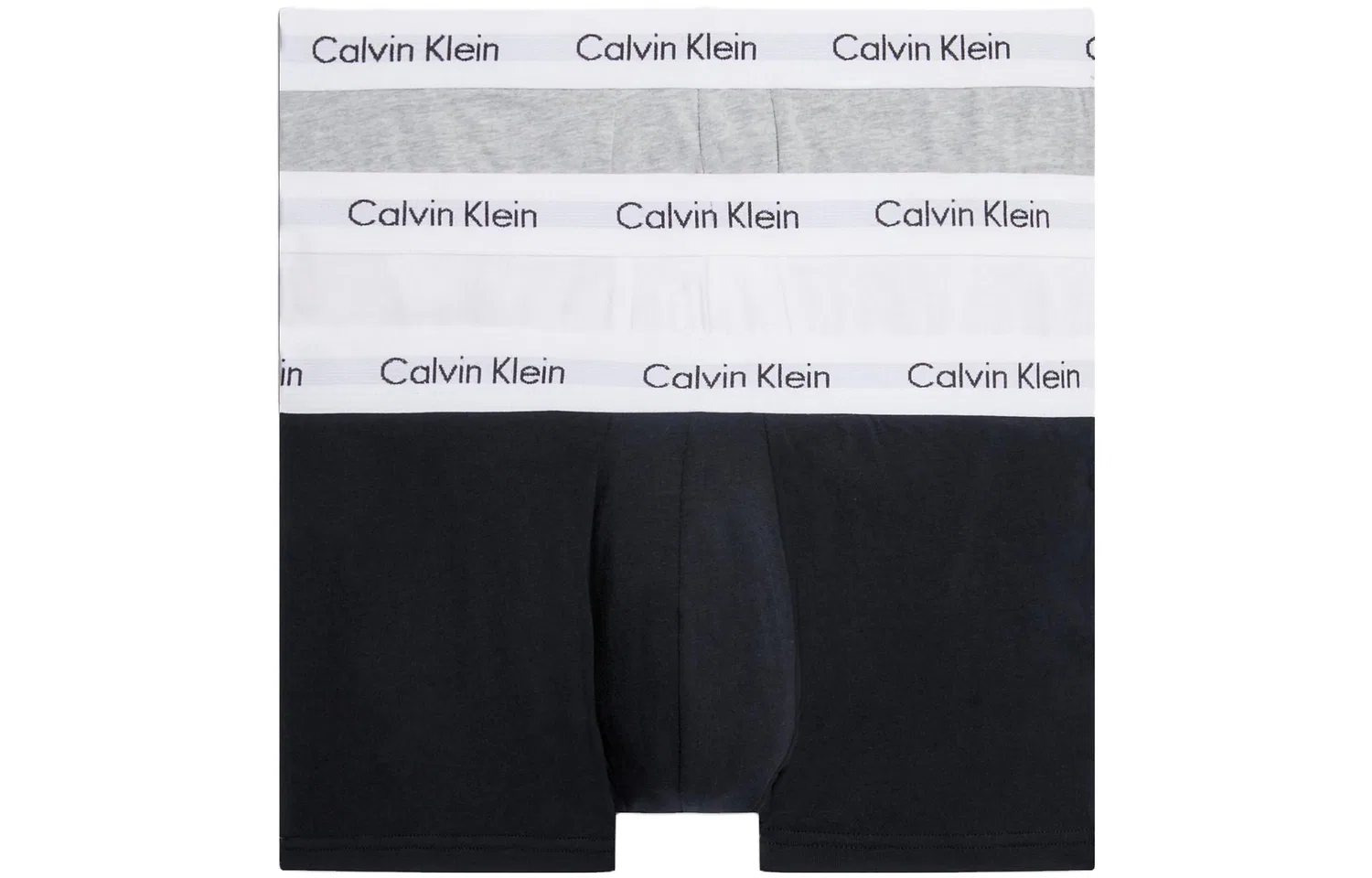 Мужские боксеры-слипы, комплект из 3 штук, Calvin Klein, White/Black/Gray