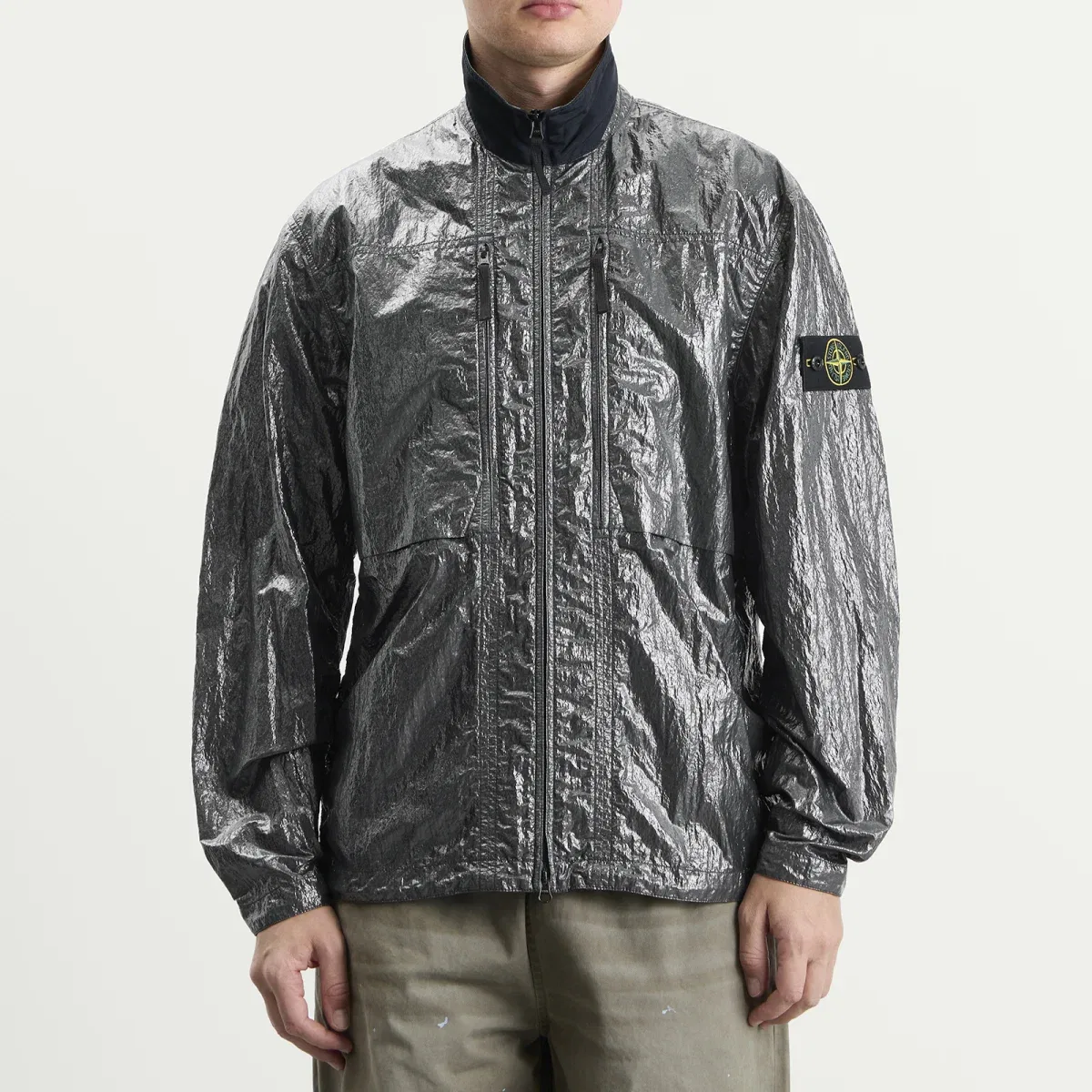 Куртка из глянцевого нейлона Nylon Lucido Stone Island, Dark Green — фото 2