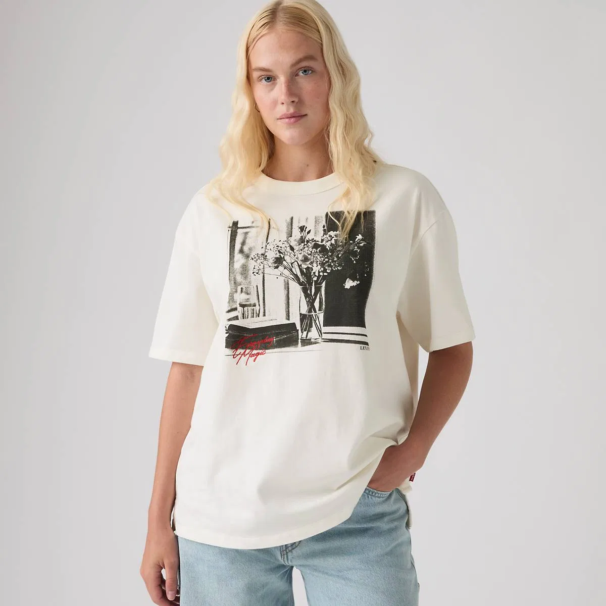 Футболка Graphic Tabor Levi's, Moody Vase Egret - White