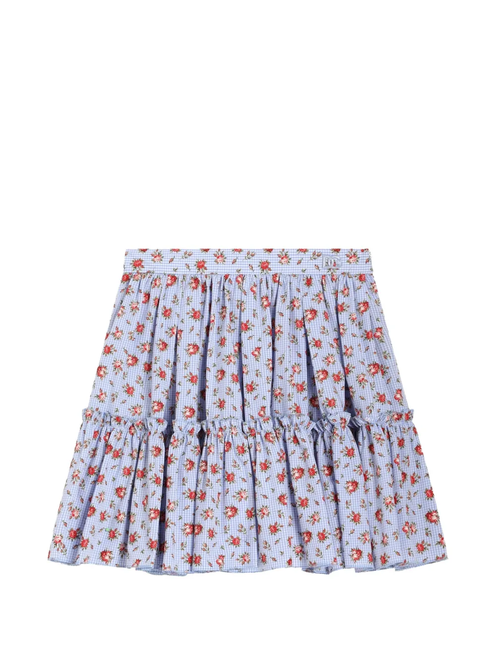 

Юбка с оборками и цветочным узором Dolce & Gabbana Kids, синий