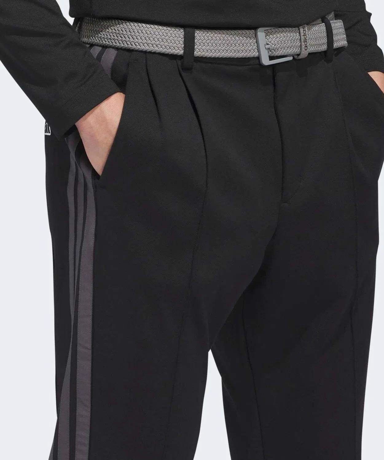 Мужские спортивные брюки с лампасами, 9/8 длины, Adidas, Black — фото 4