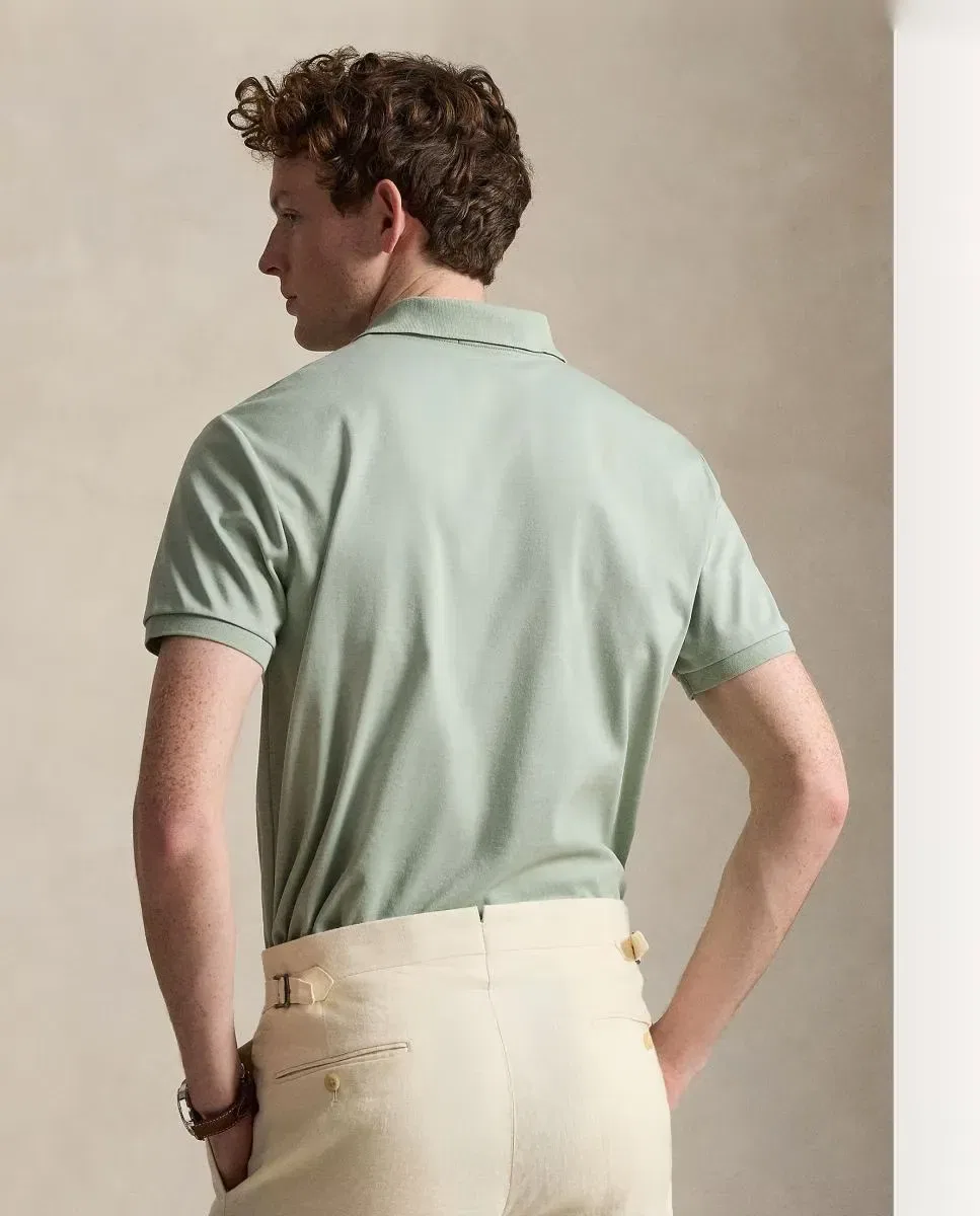 Мужское поло Regular Fit из интерлока Polo Ralph Lauren, Verde Claro — фото 2