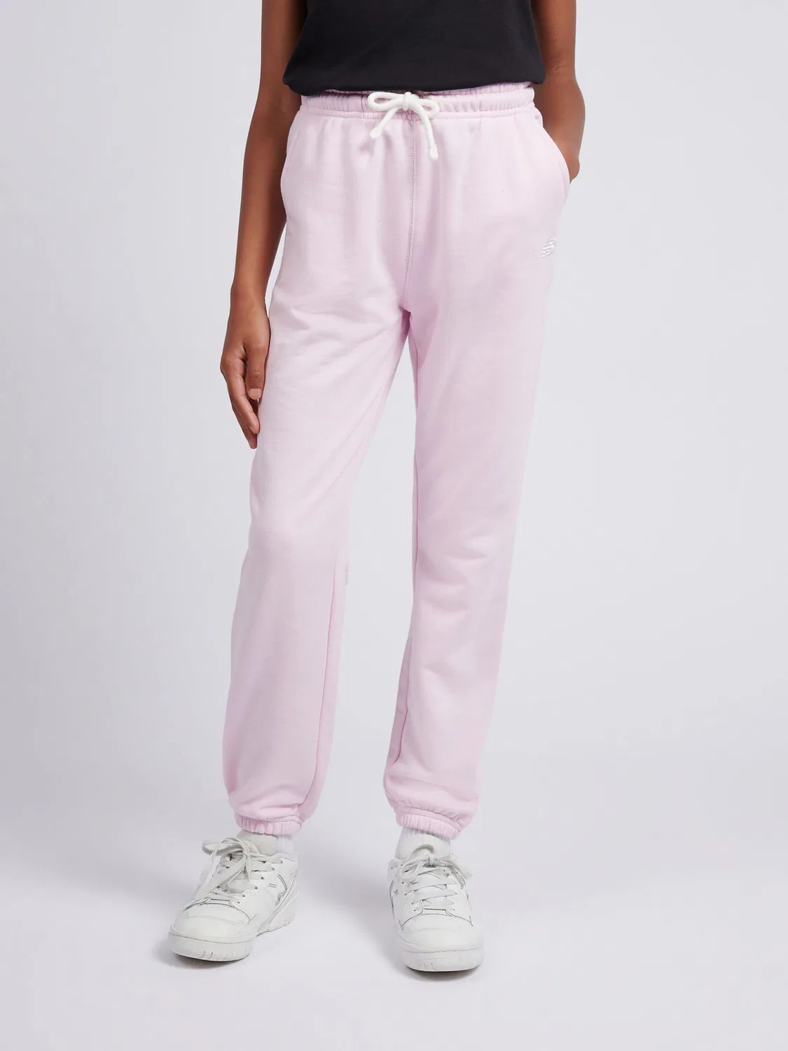 Джоггеры из французского футера, Small Logo New Balance, светло-розовый