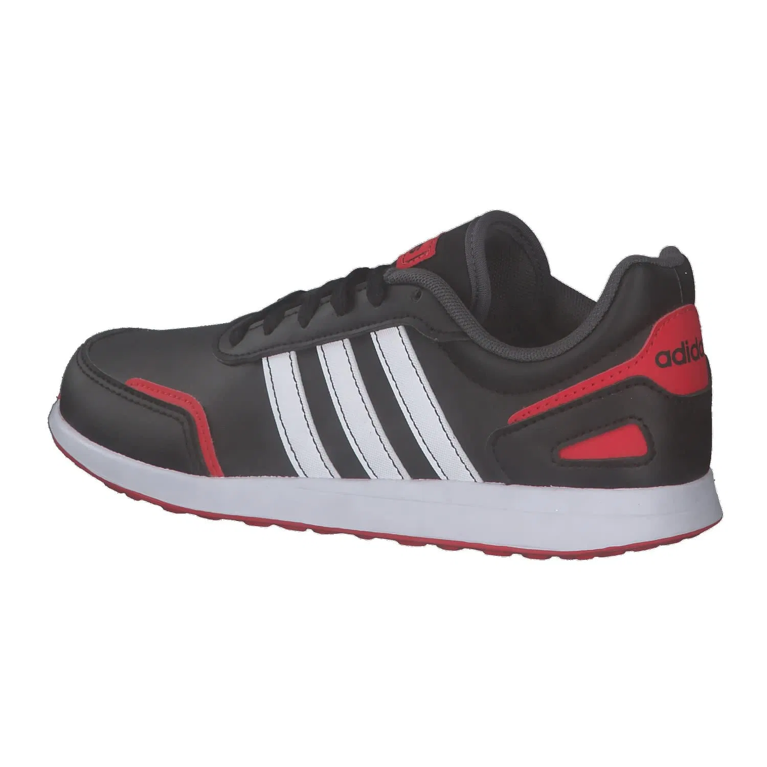 Детские кроссовки для бега с шнуровкой Vs Switch 3 Lifestyle Running Lace Adidas, Black Core Black Ftwr White Vivid Red — фото 3