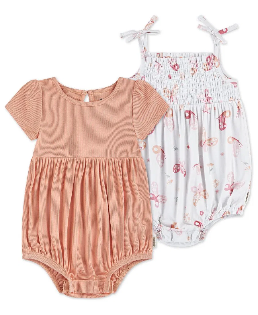 Комплект из 2 боди для девочки с коротким рукавом Huggies, Salmon