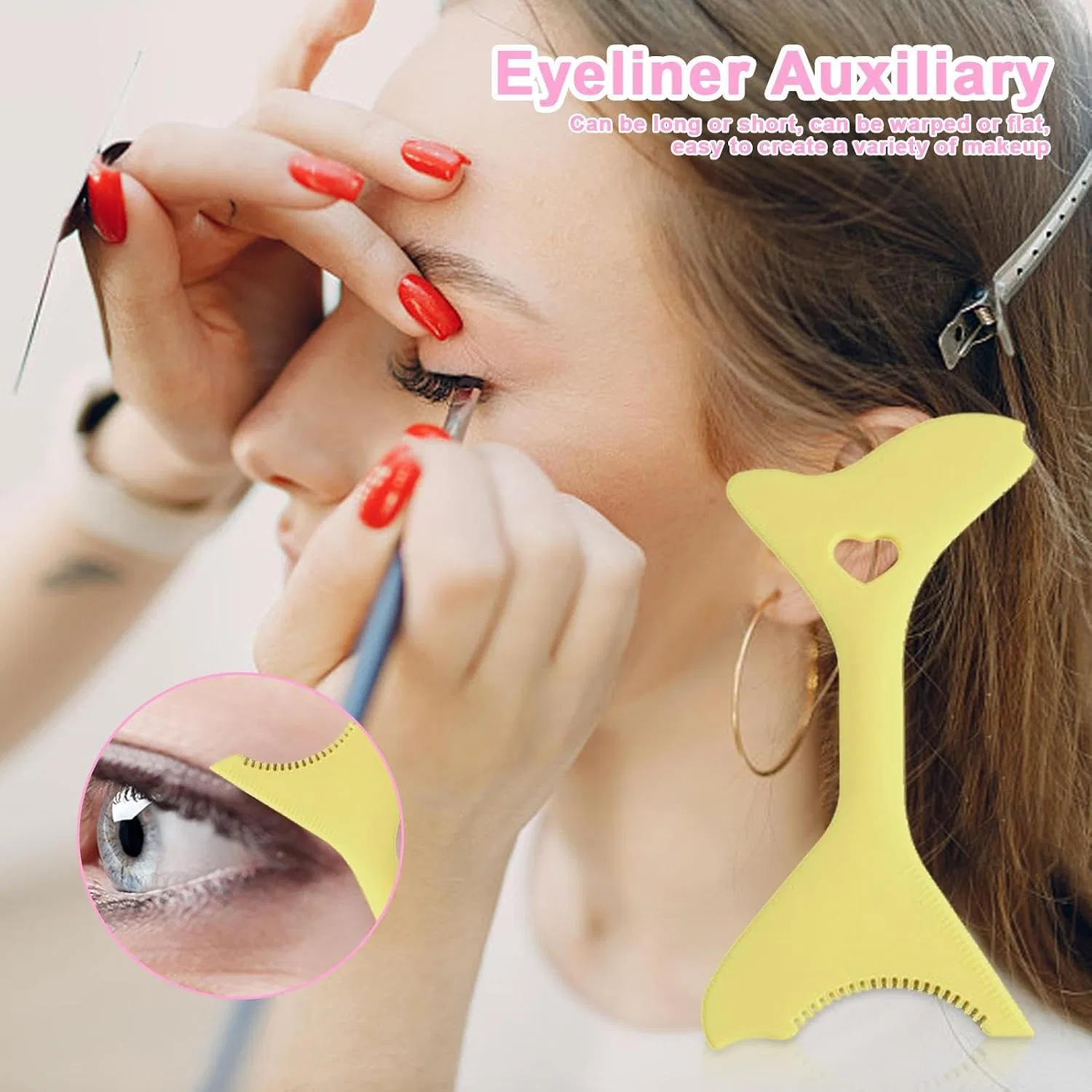 Трафарет для подводки, Silicone, Povanjer, 1 шт, Желтый — фото 3