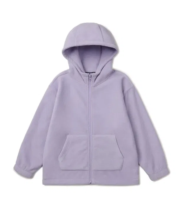 Флисовая кофта оверсайз на молнии, полар, Musinsa Standard Kids, лавандовый — фото 2