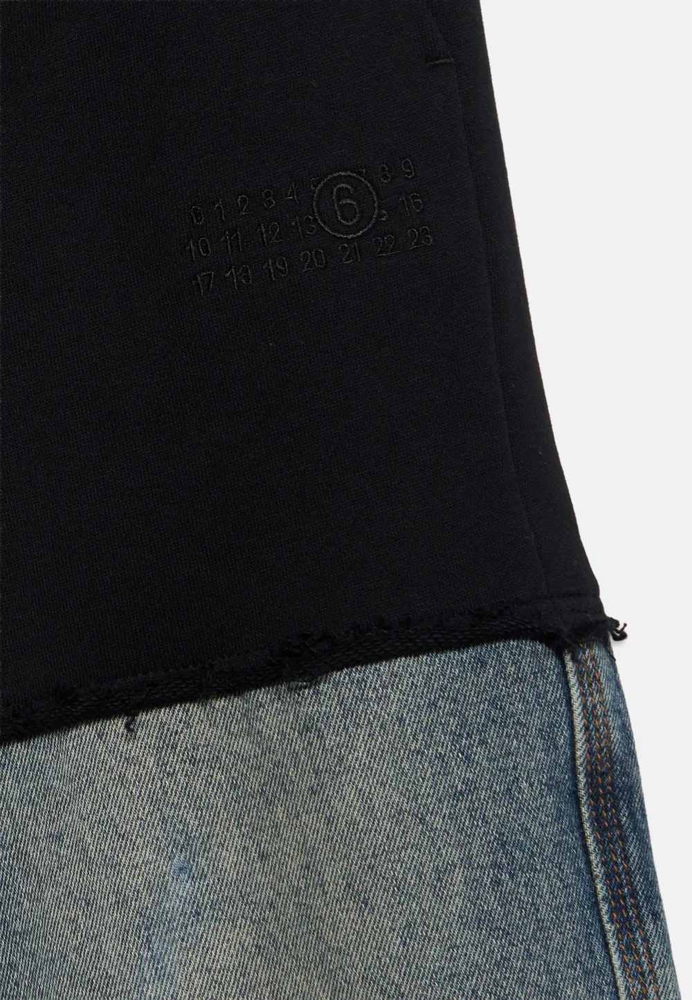 Унисекс - брюки Mm6 Maison Margiela, Dark-Blue Denim/Black — фото 3