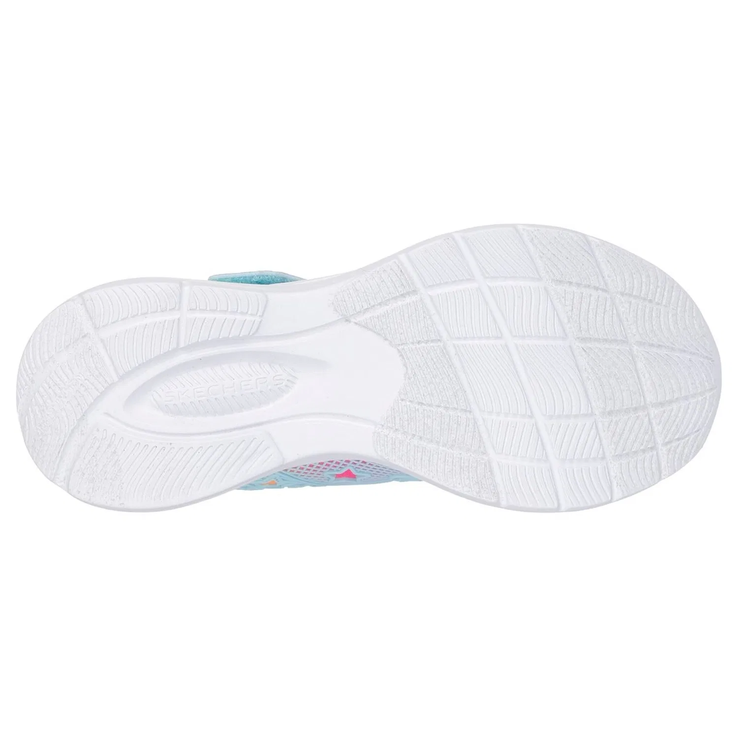 Детские кроссовки с блестками и бабочками Skechers, Light Blue Multi — фото 3