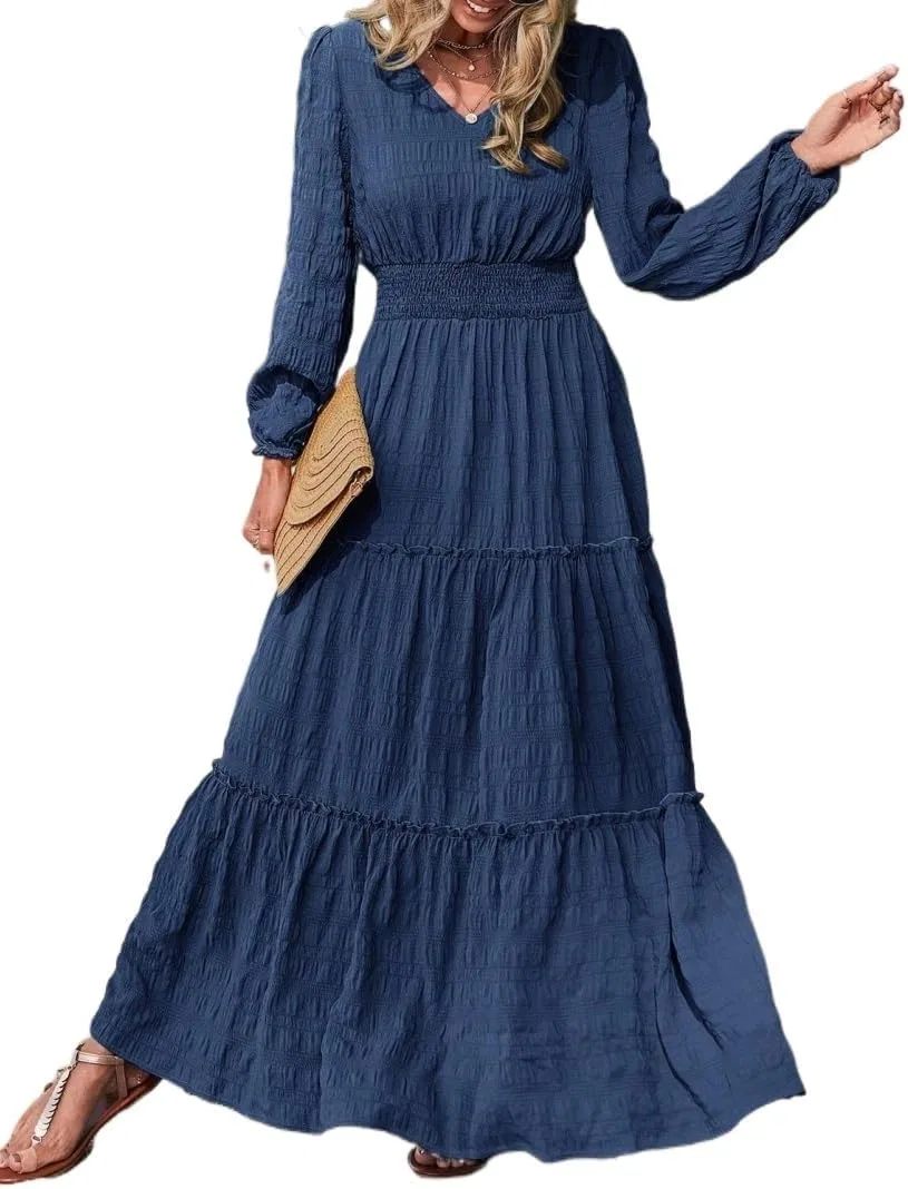 Женское коктейльное платье А-силуэта с воланами, Navy Blue