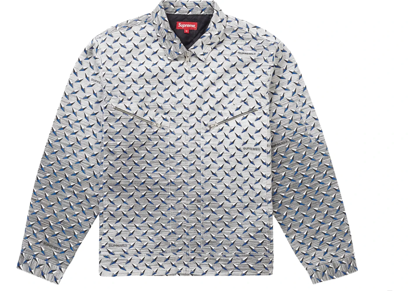 Мужская куртка с текстурным принтом Diamond Plate Work Jacket Supreme, белый