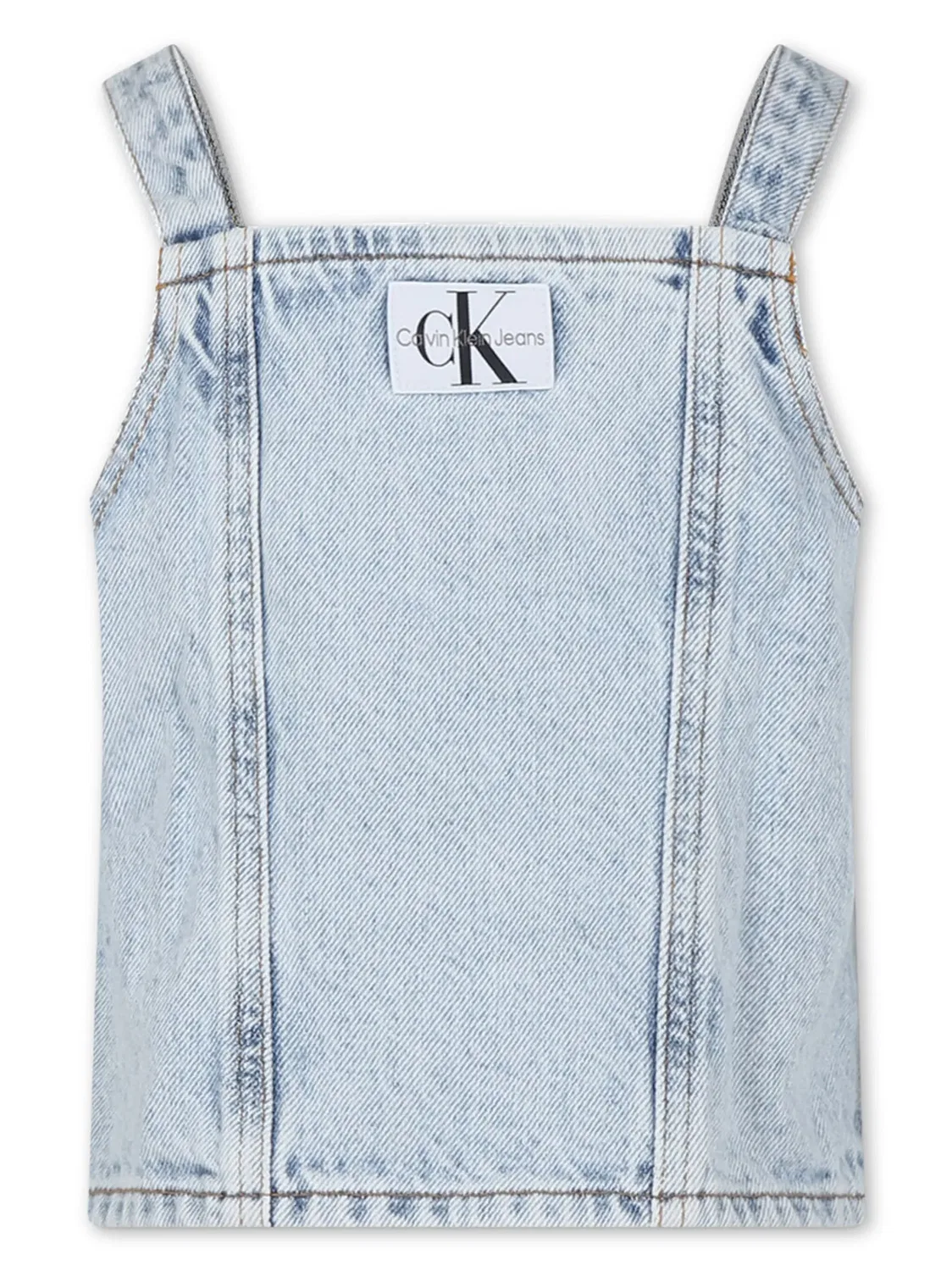 Джинсовый топ без рукавов Calvin Klein Kids, синий — фото 2