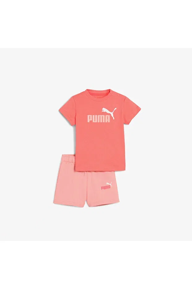 Детский комплект спортивного костюма для мальчиков хлопковый Ess Baby White Puma, Peach Frost Red