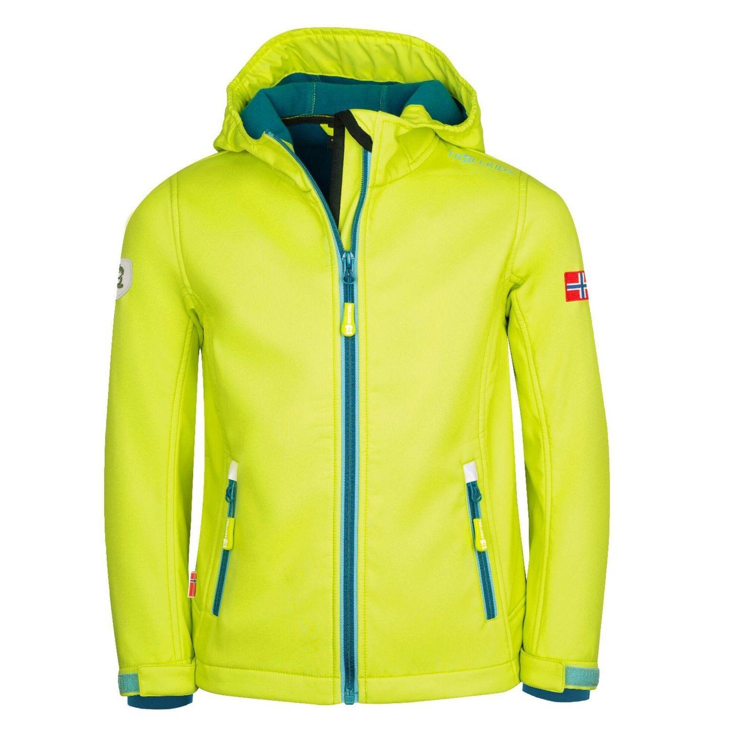 

Куртка Trollkids Softshell Trollfjord, неоновый желтый/синий