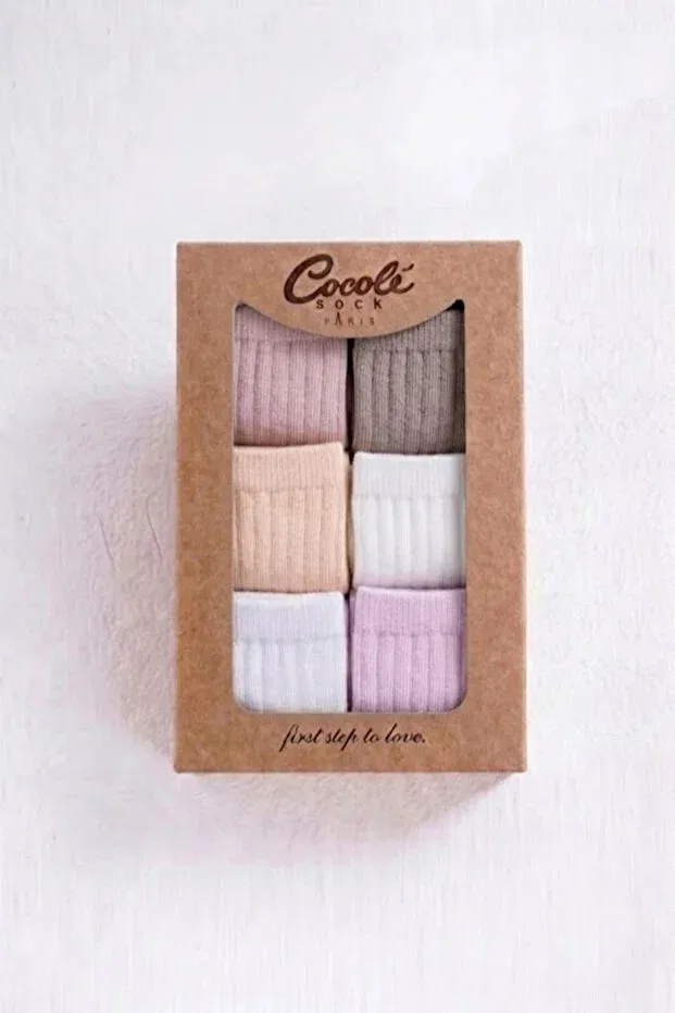 Детские носки для девочек хлопковые набор 6 шт Cocole Socks, Multicolor