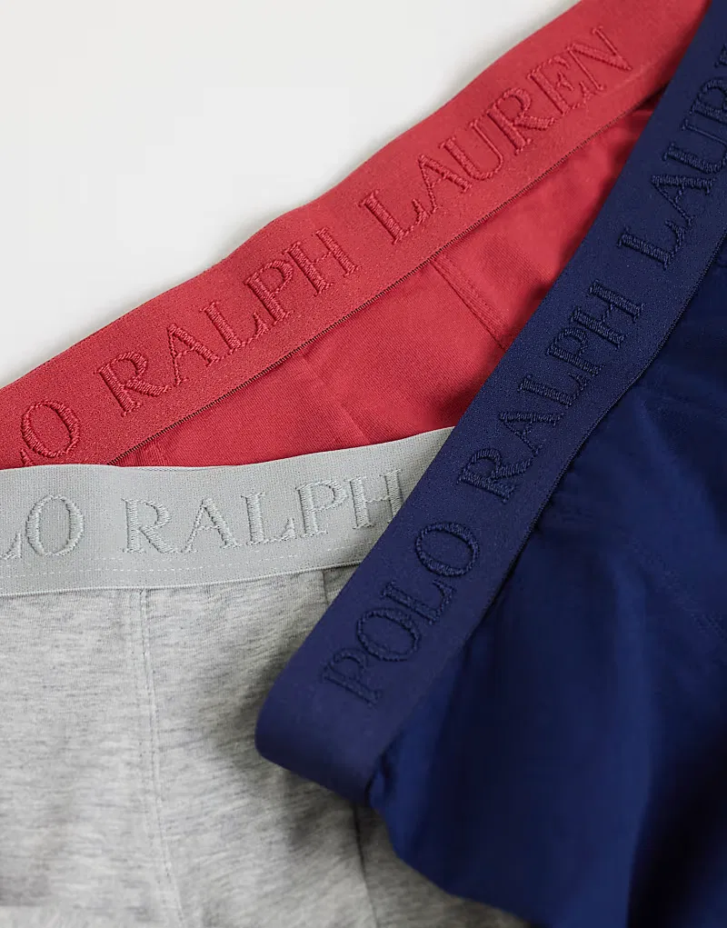 Боксеры с тональным брендингом Polo Ralph Lauren, темно-синий/белый/красный — фото 2