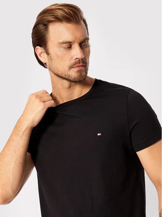 Футболка slim fit Core Stretch Tommy Hilfiger, черный — фото 3