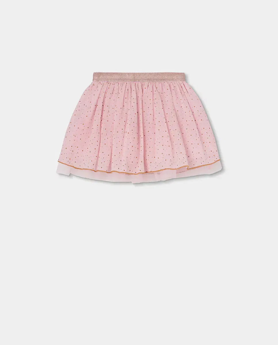Детская юбка для девочек из газовой ткани Boboli, Rosa Pastel — фото 3