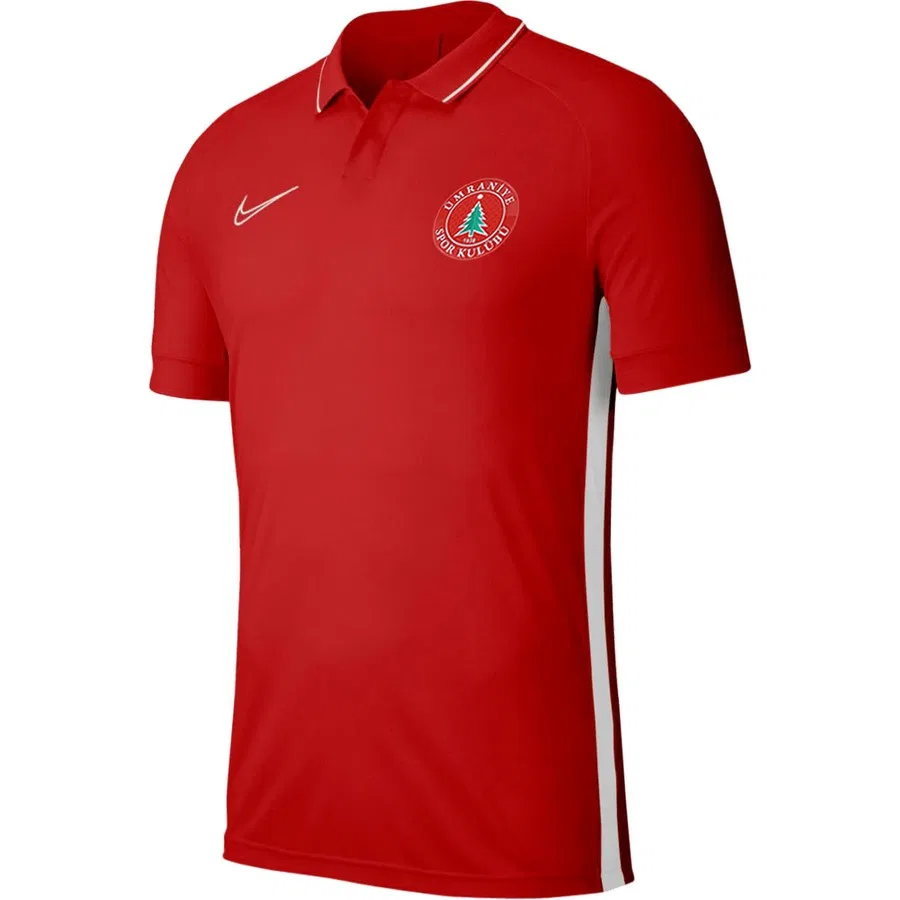 Футболка-поло с длинным рукавом Ümraniyespor Erkek Kirmizi Futbol Polo Tişört BQ1496-657-UMR, Nike, Красный