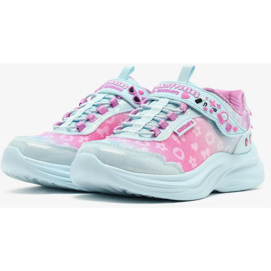 Кроссовки детские с блеском Power Jams 2.0 Skechers, Сине-разноцветный — фото 3