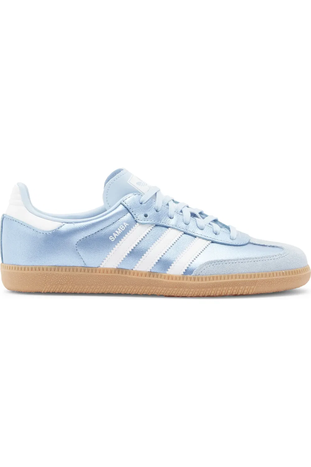 Детские кроссовки футбольные Samba adidas, Clear Sky/White/Gum — фото 3