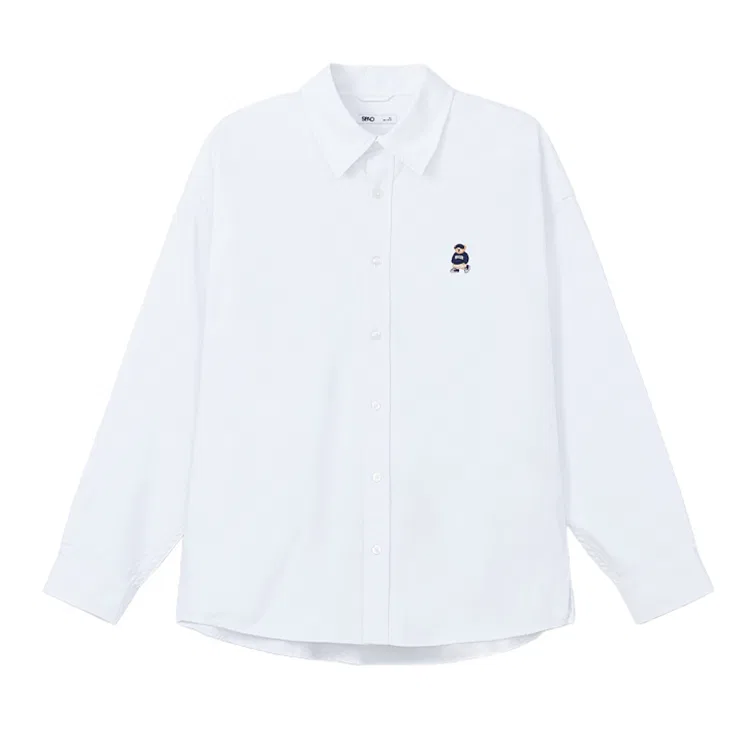 Детская рубашка с отложным воротником SPAO, Marine Blue — фото 3