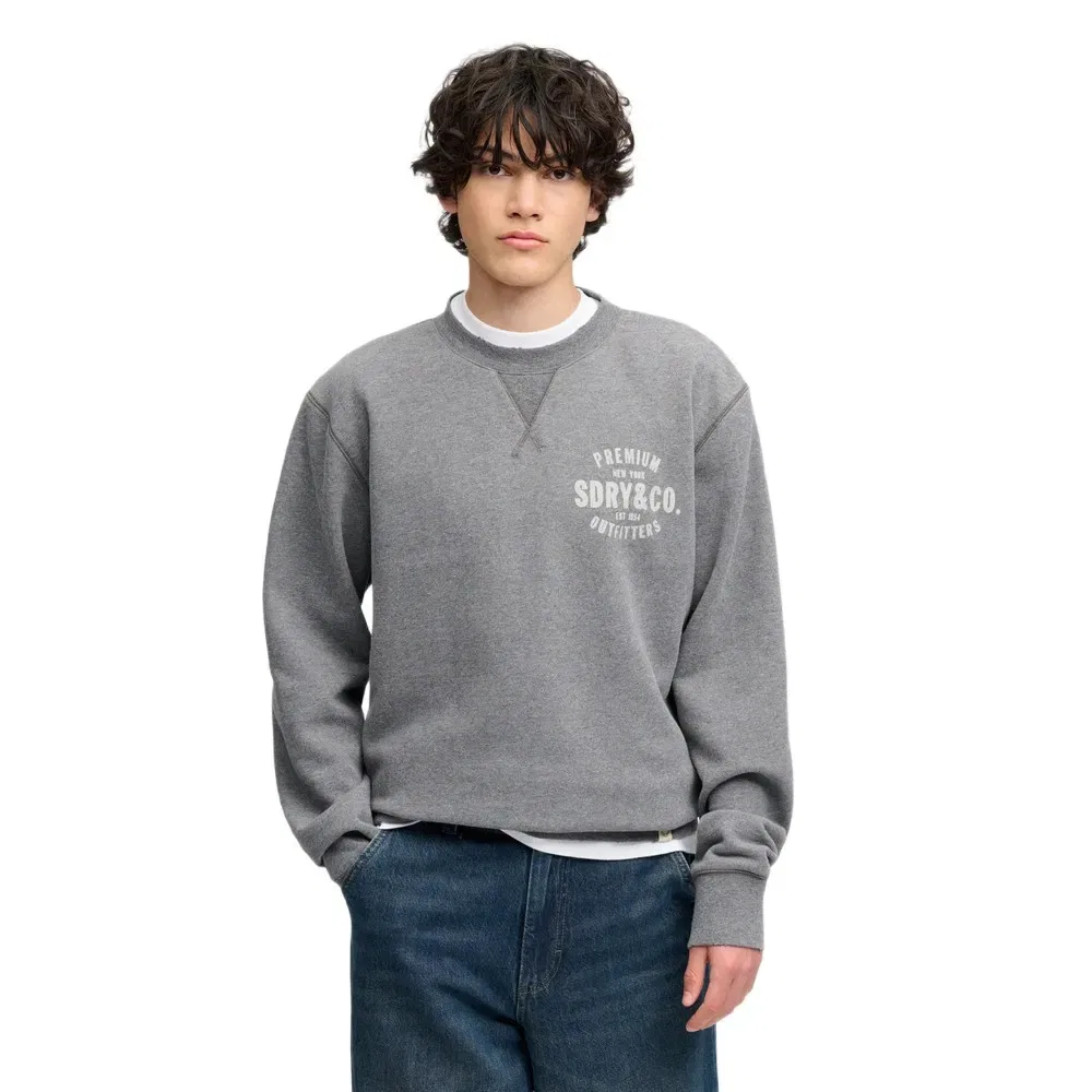 Мужской свитшот с принтом Block Text Superdry, Grey