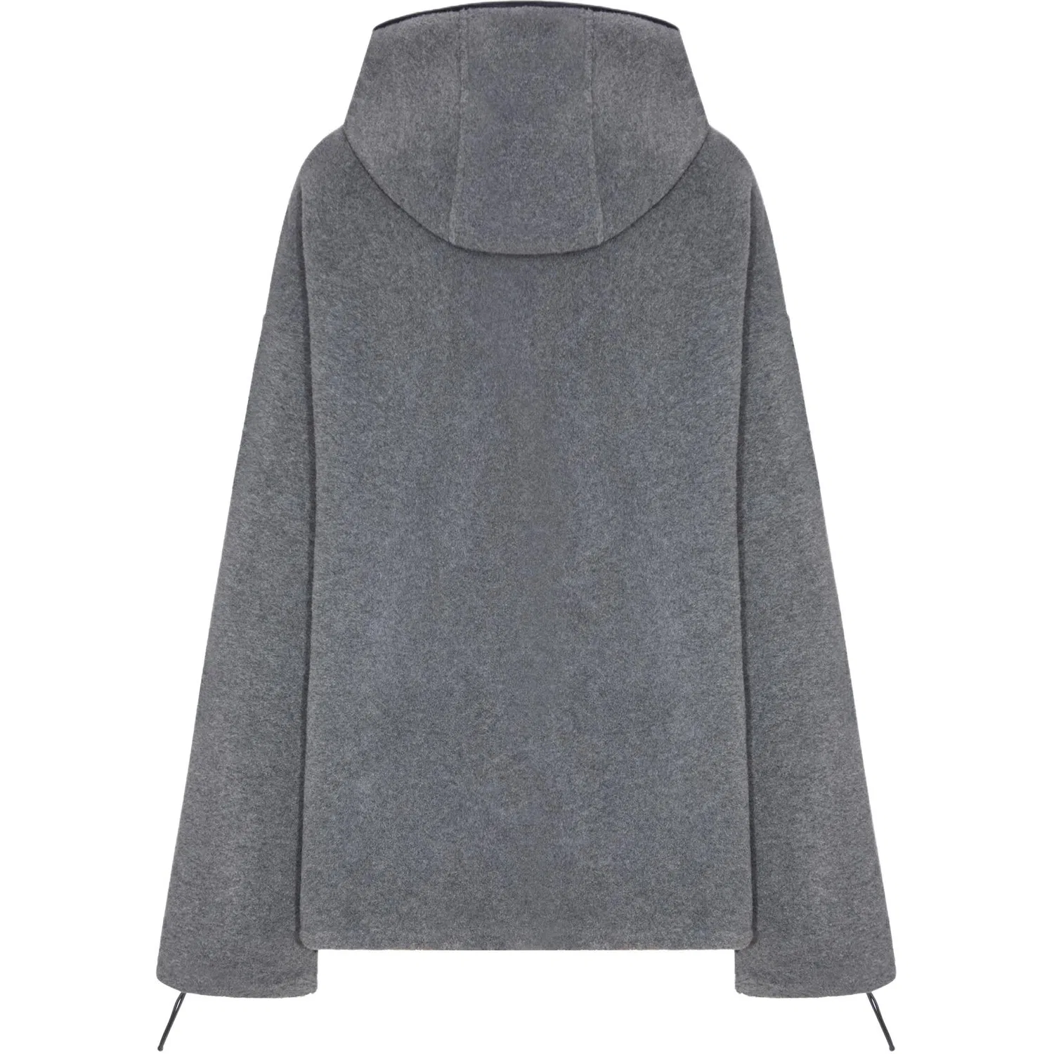 Женский худи с капюшоном прямого кроя Gray MIU MIU, Серый — фото 3