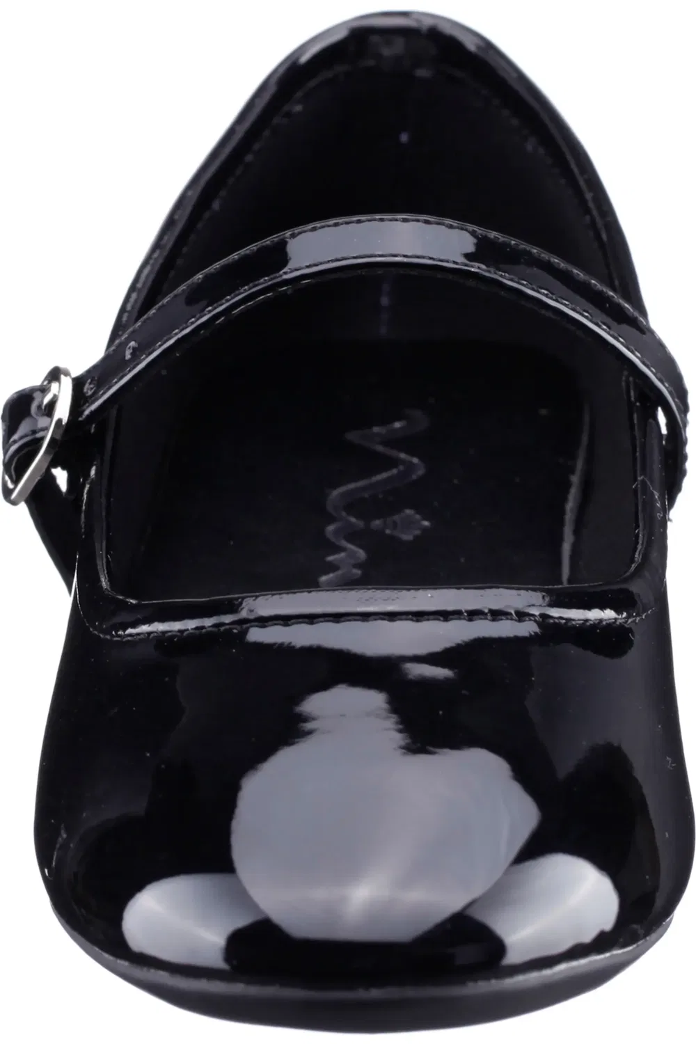 Туфли детские балетки на плоской подошве Nicola Mary Jane Nina, Black Patent — фото 4