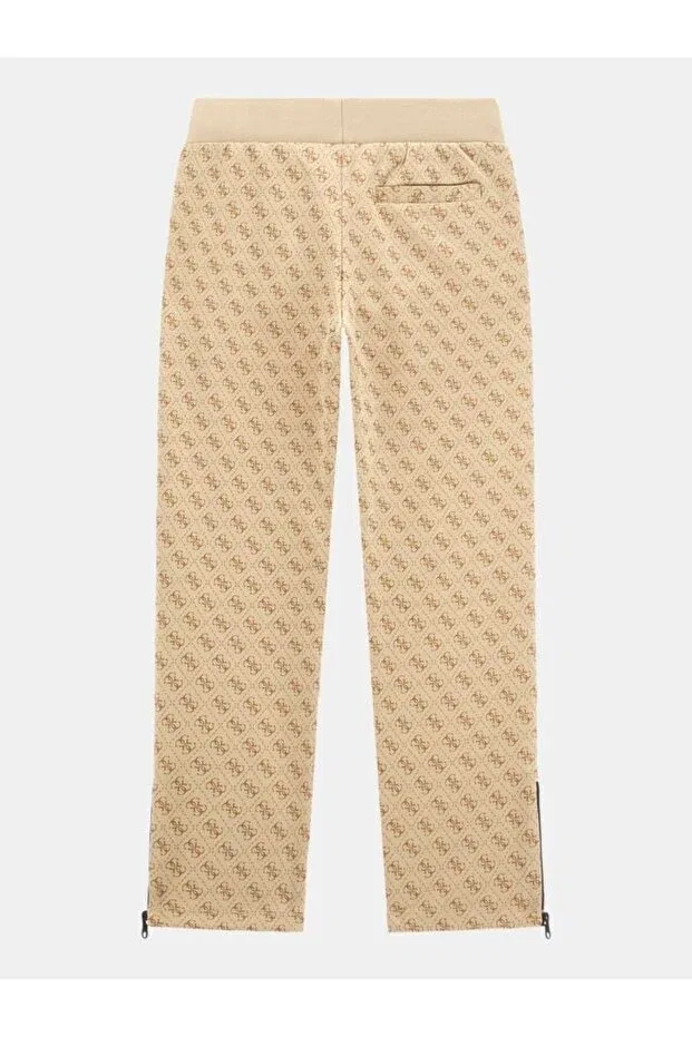Детские спортивные штаны для мальчиков с прямыми штанинами Guess, Beige — фото 2