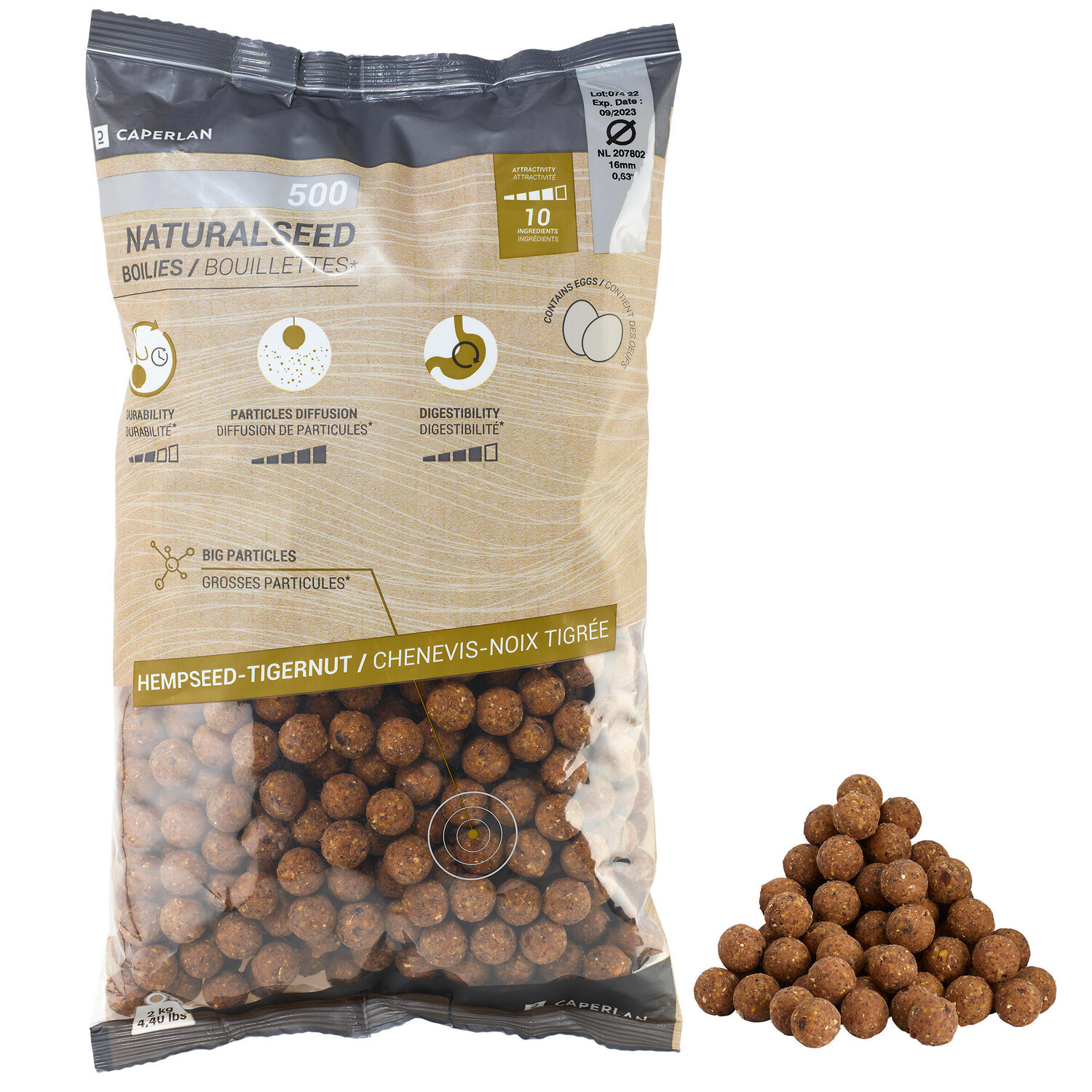 

Бойлы NaturalSeed Hemp/Tiger Nut 16мм 2кг CAPERLAN