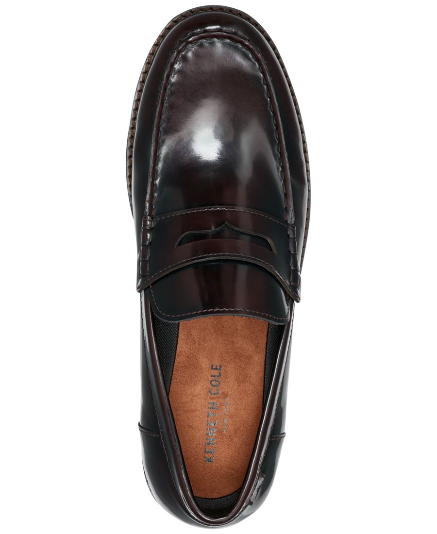 Мужские повседневные лоферы Paco без шнурков Kenneth Cole New York, Dark Red Leather — фото 4
