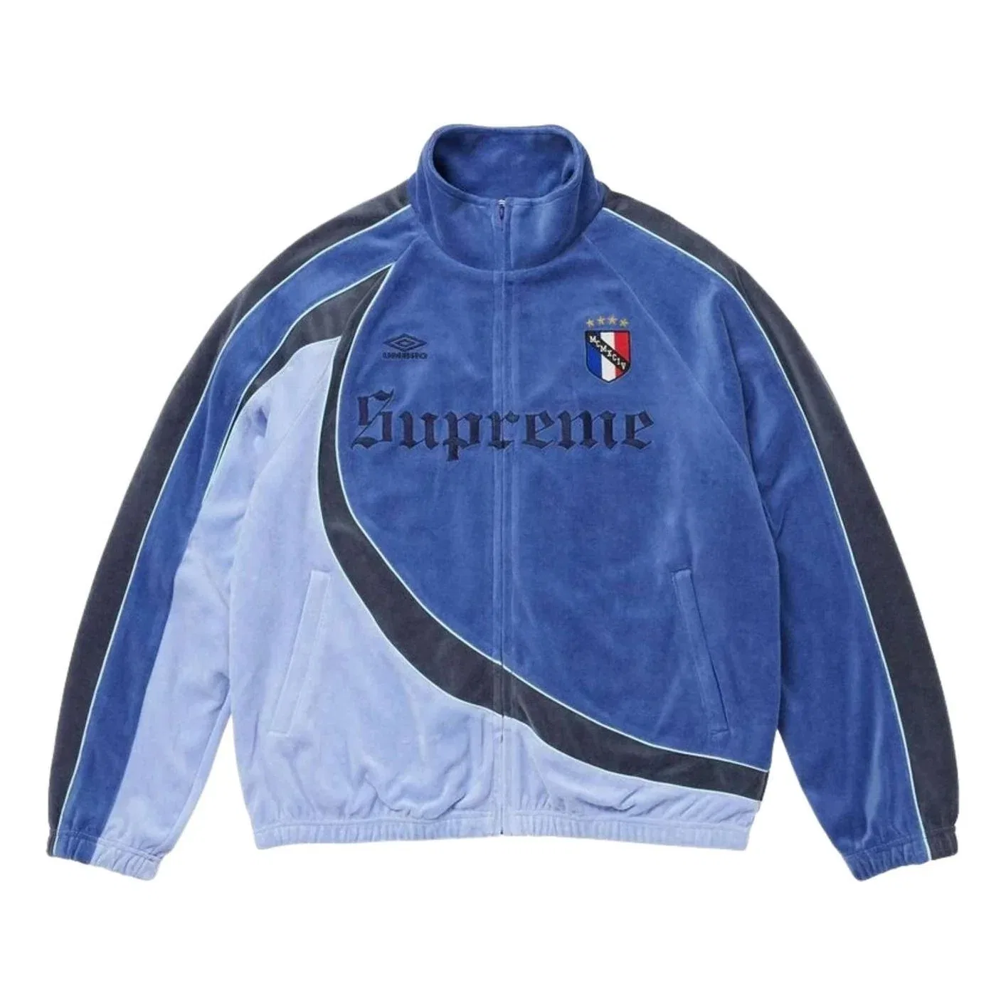Мужская куртка FW26 x Umbro Velour Track Jacket 'Blue' Supreme, синий