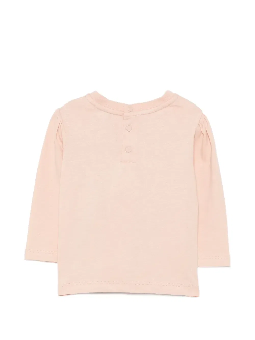 Футболка с логотипом и рукавами-фонариками Emporio Armani Kids, розовый — фото 2