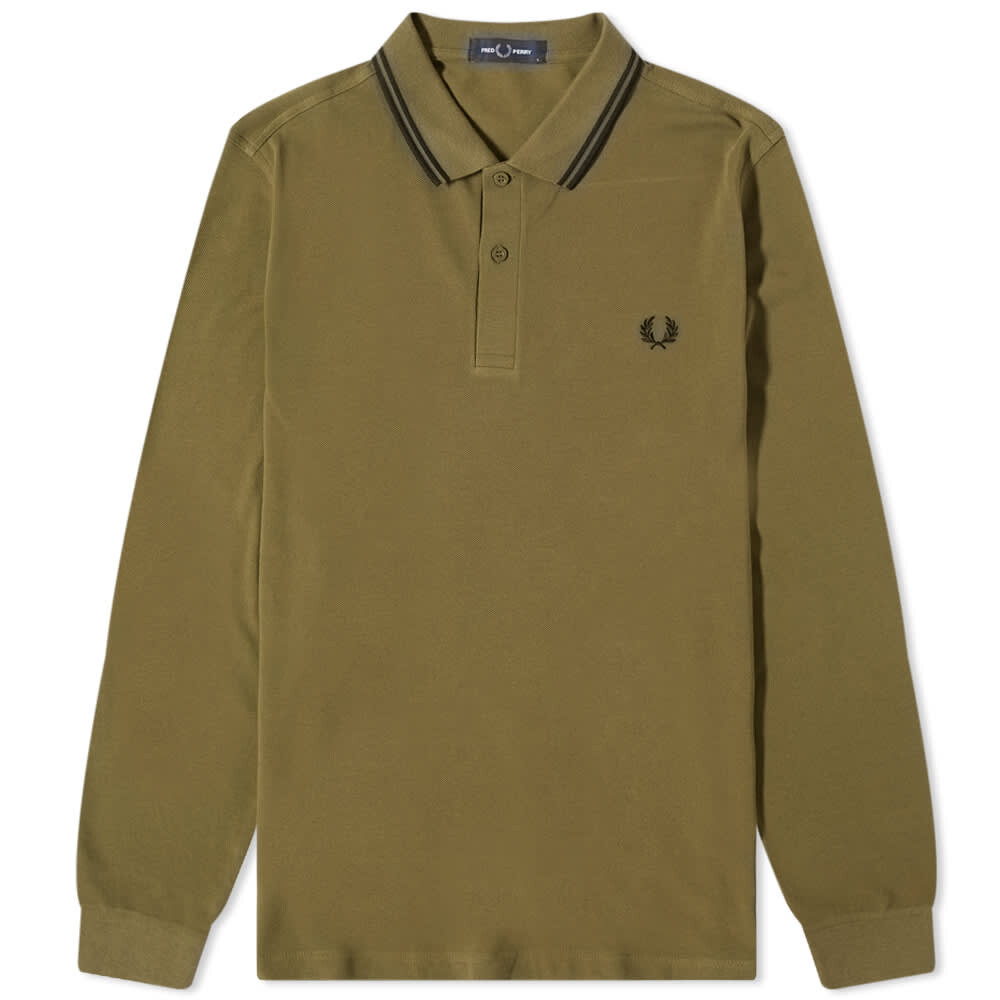 

Футболка Fred Perry Long Sleeve Twin Tipped Polo, Коричневый, Футболка Fred Perry Long Sleeve Twin Tipped Polo