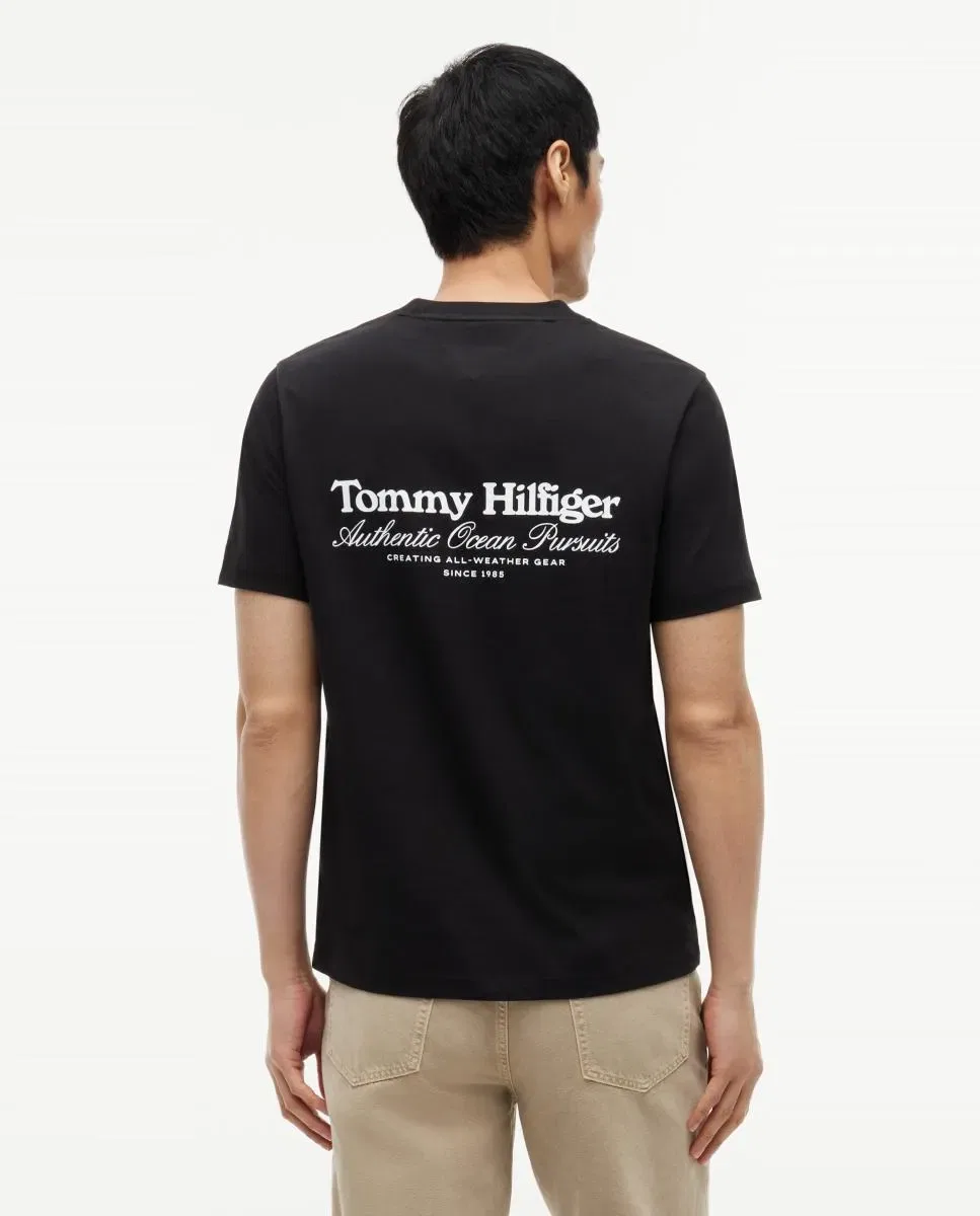 Мужская футболка с принтом Tommy Hilfiger, Negro — фото 2